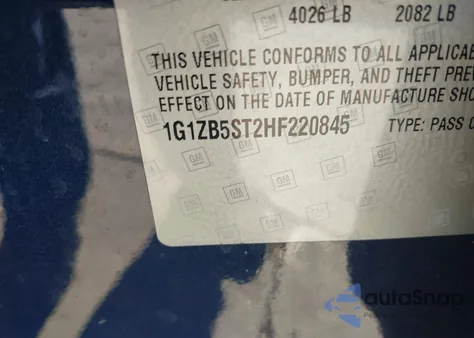 2017 Chevrolet Malibu Ls from USA, damaged, VIN 1G1ZB5ST2HF220845